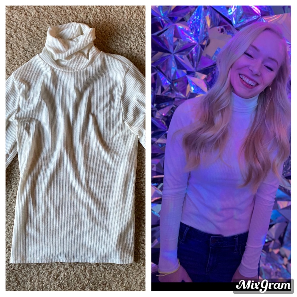 White turtle neck